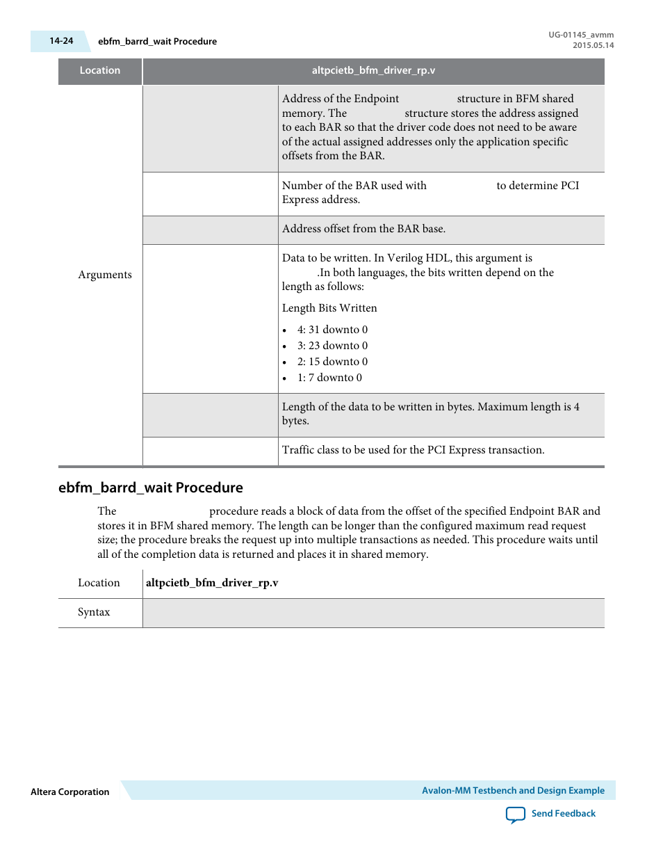 Ebfm_barrd_wait procedure, Ebfm_barrd_wait procedure -24 | Altera Arria 10 Avalon-MM User Manual | Page 174 / 212