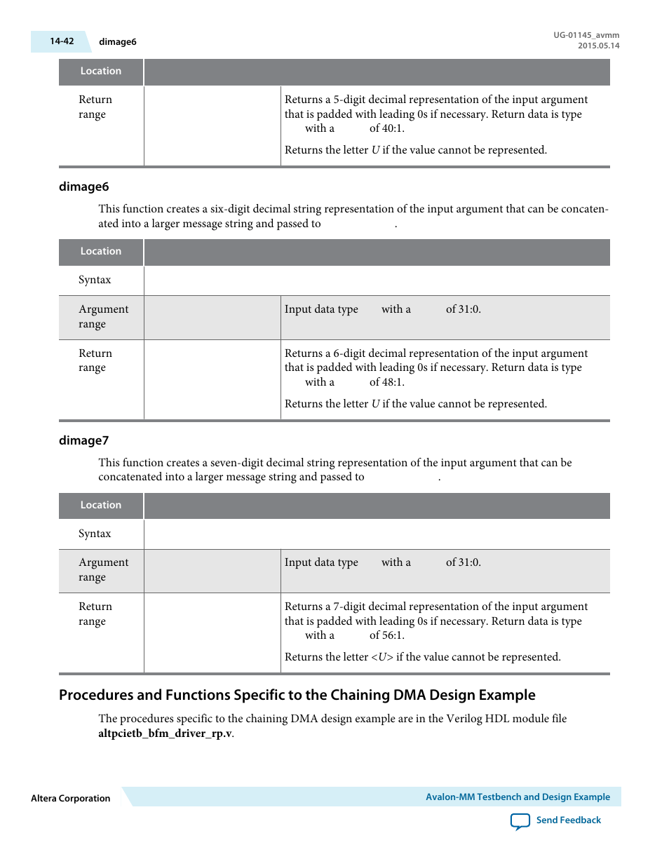 Dimage6, Dimage7 | Altera Arria 10 Avalon-MM User Manual | Page 192 / 212