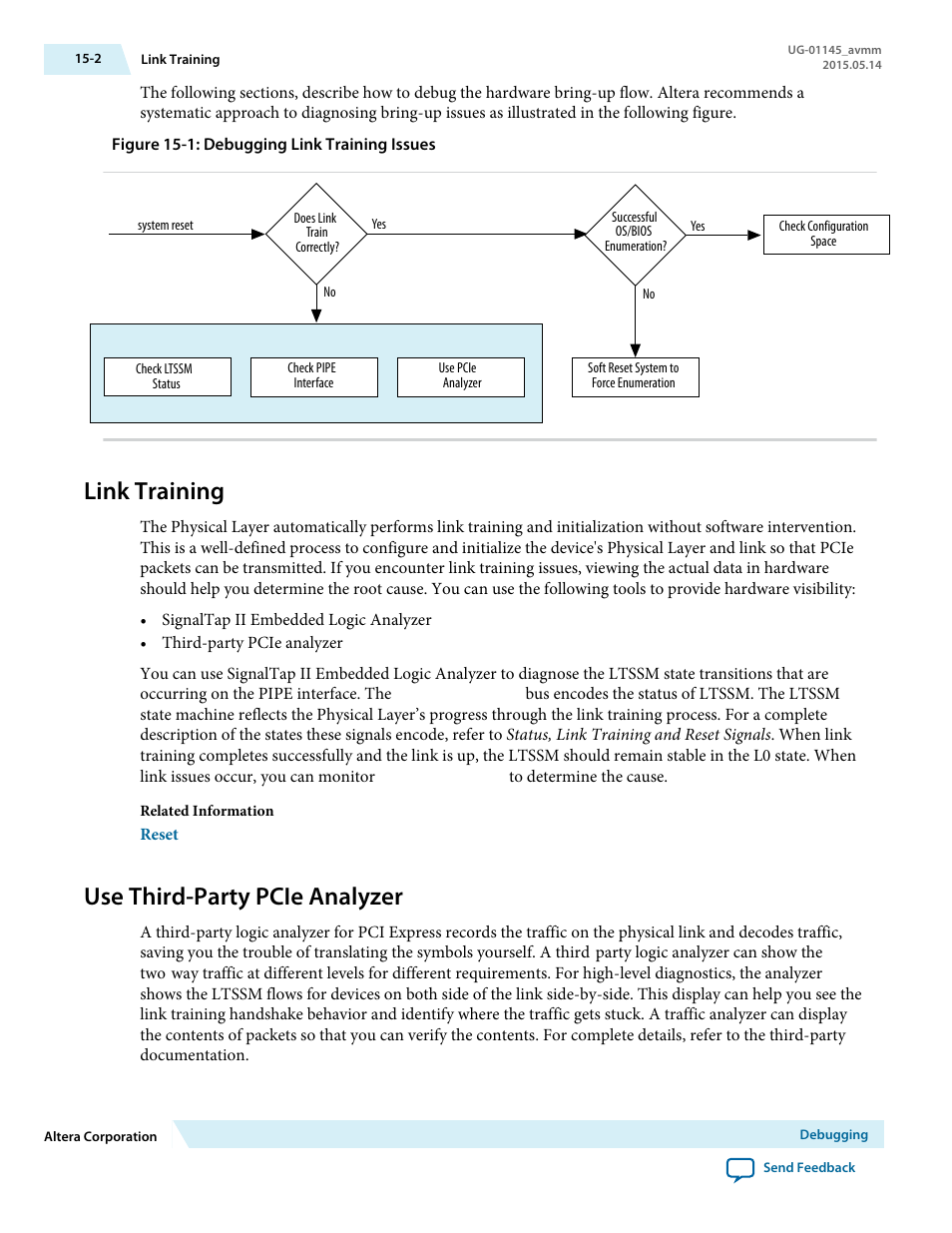Link training, Use third-party pcie analyzer, Link training -2 | Use third-party pcie analyzer -2 | Altera Arria 10 Avalon-MM User Manual | Page 202 / 212
