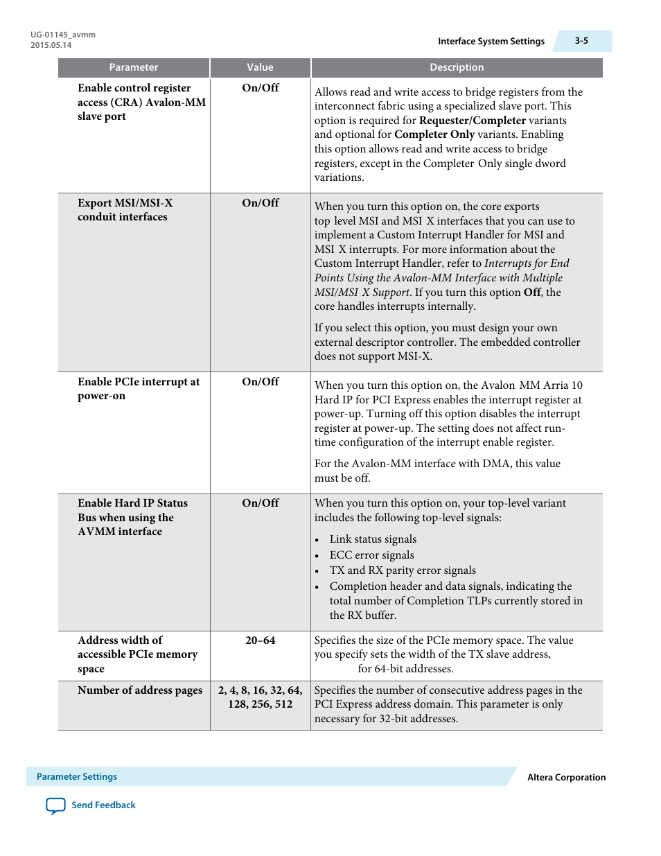 Altera Arria 10 Avalon-MM User Manual | Page 31 / 212