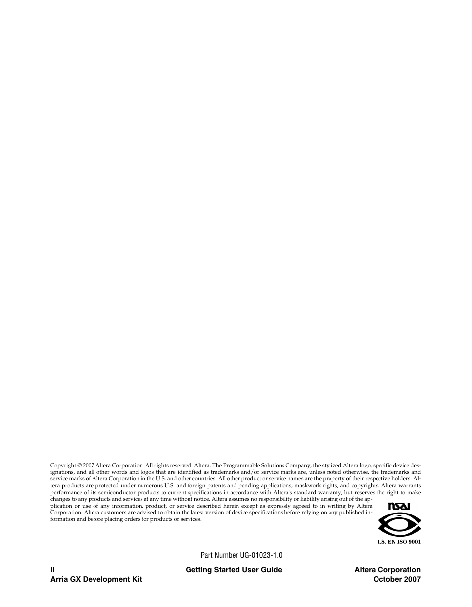 Altera Arria GX User Manual | Page 2 / 32