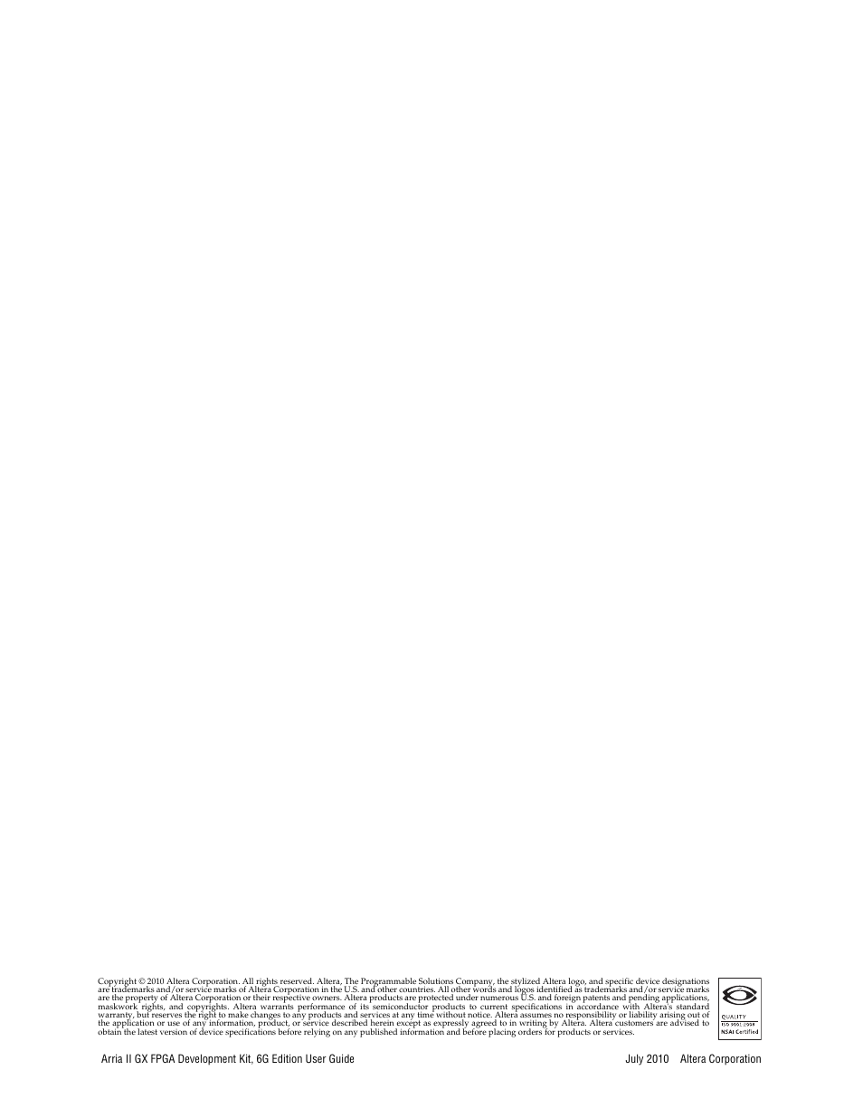 Altera Arria II GX FPGA User Manual | Page 2 / 48