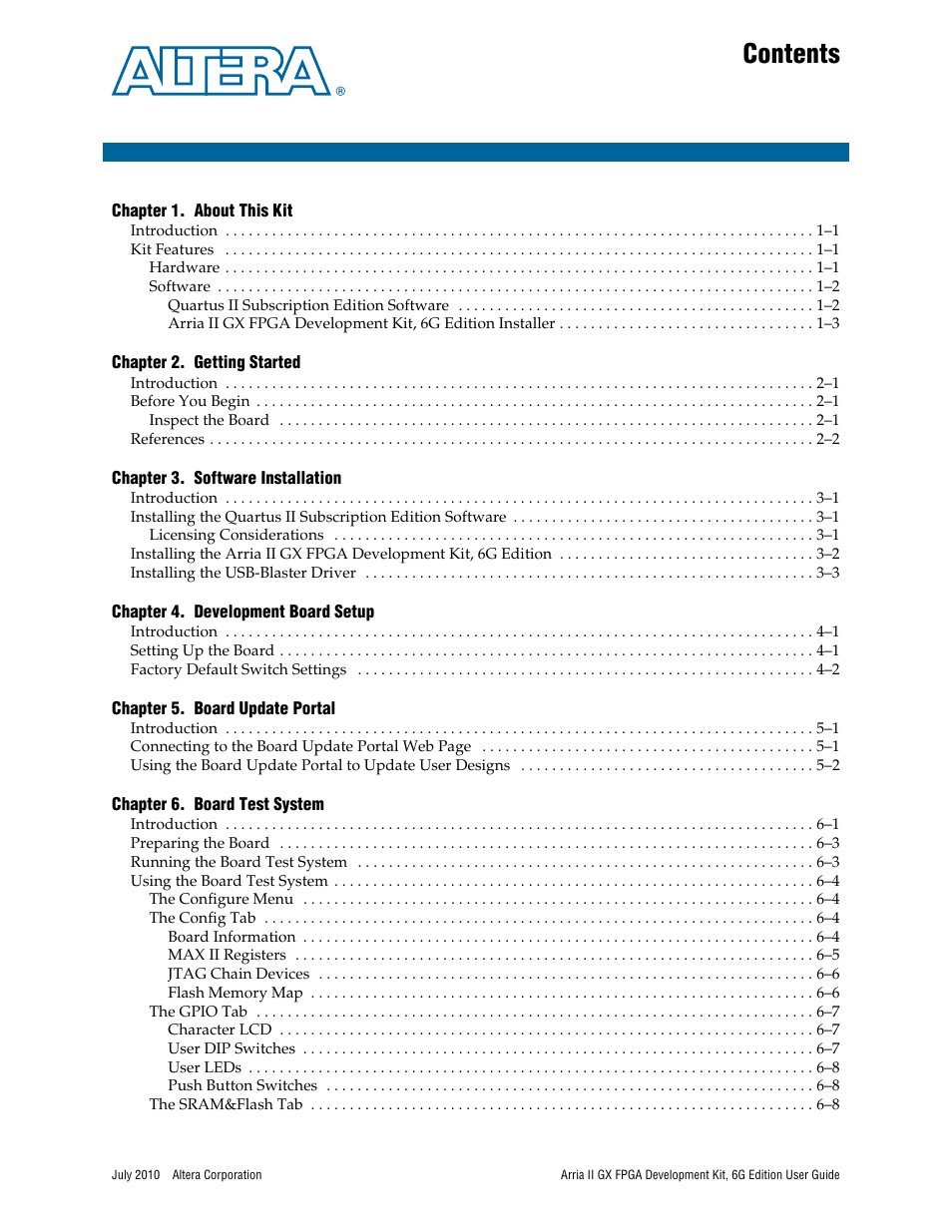 Altera Arria II GX FPGA User Manual | Page 3 / 48