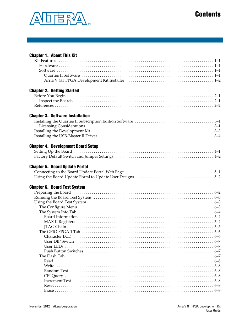 Altera Arria V GT FPGA User Manual | Page 3 / 58