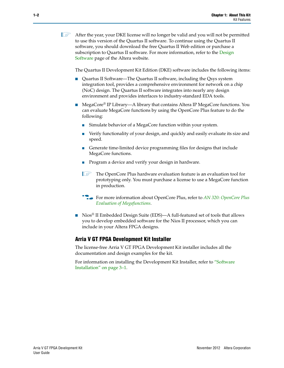Arria v gt fpga development kit installer, Arria v gt fpga development kit installer –2 | Altera Arria V GT FPGA User Manual | Page 8 / 58