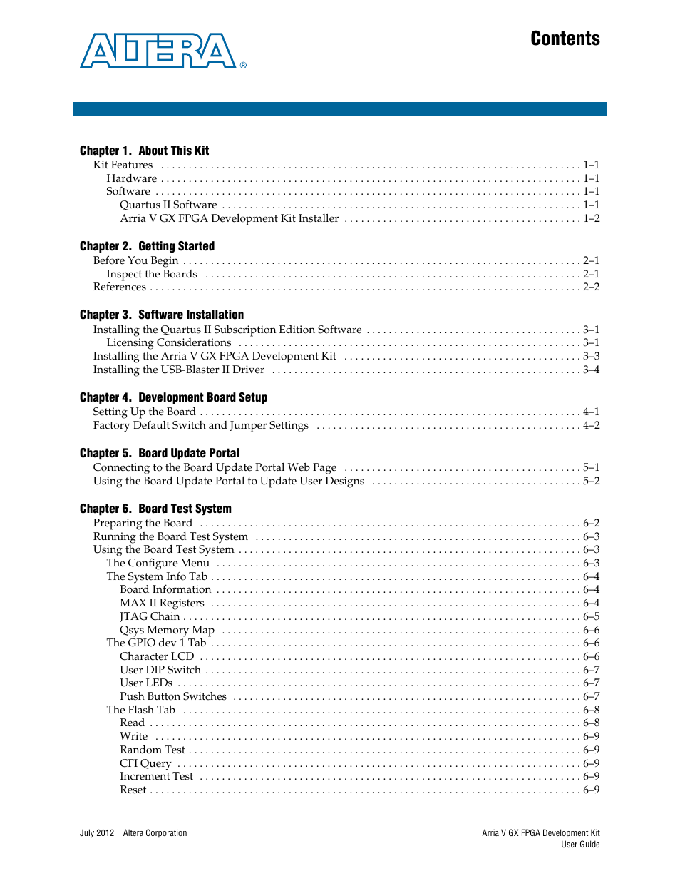 Altera Arria V GX FPGA User Manual | Page 3 / 60