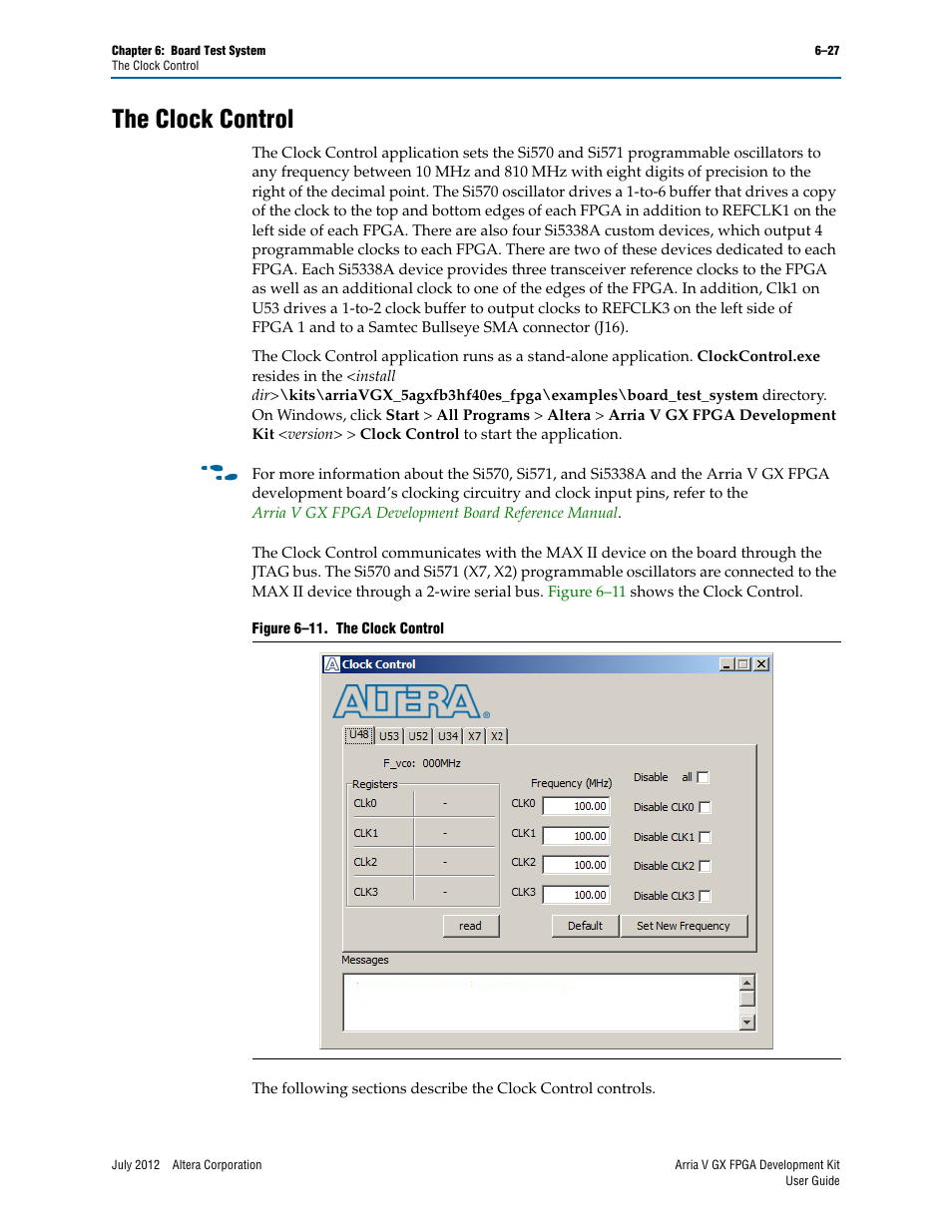 The clock control, The clock control –27 | Altera Arria V GX FPGA User Manual | Page 49 / 60