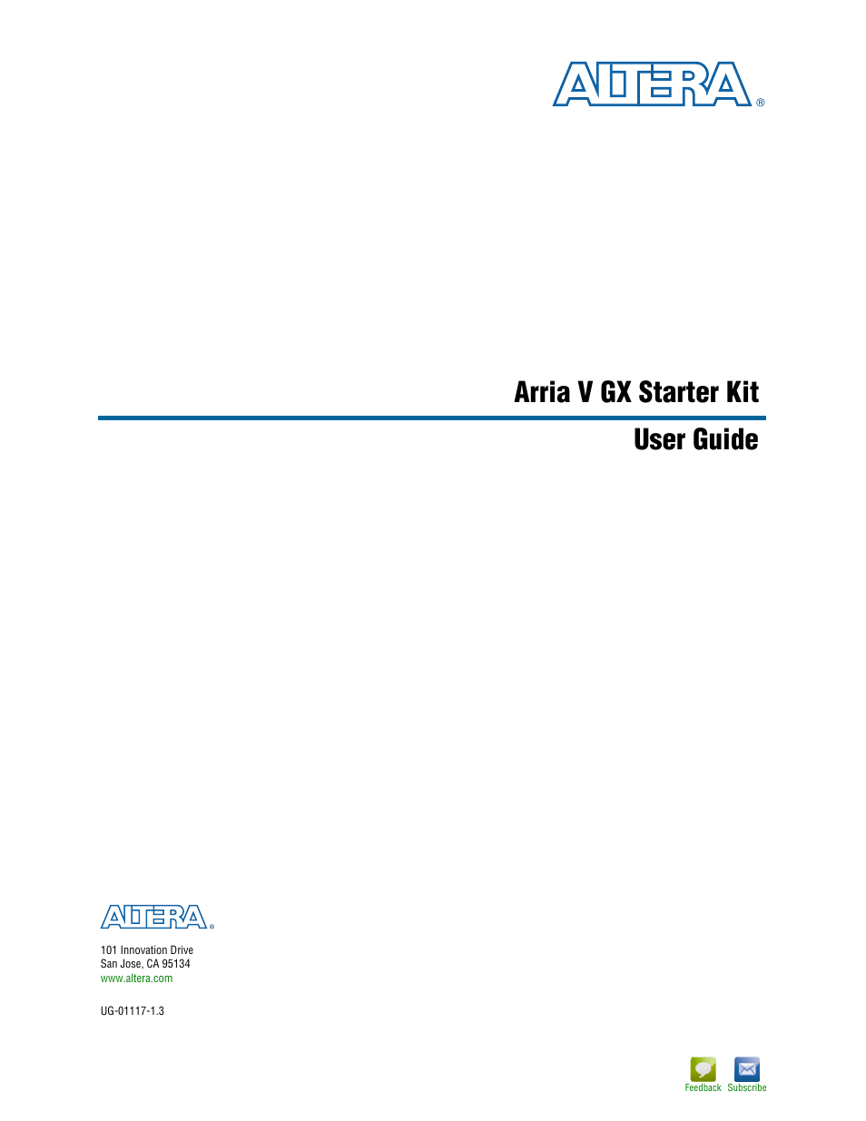 Altera Arria V GX User Manual | 52 pages