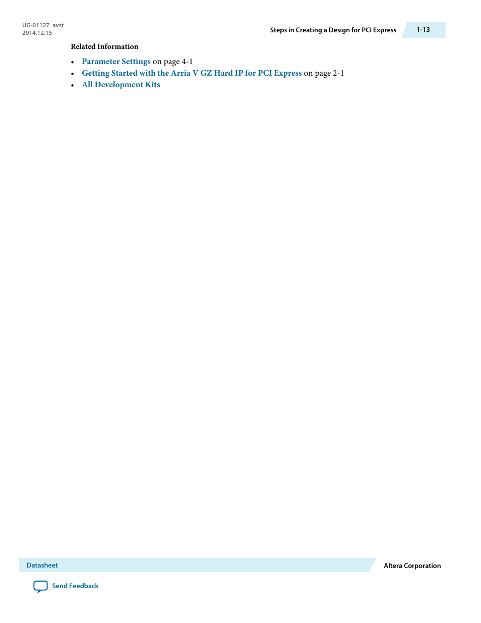 Altera Arria V GZ Avalon-ST User Manual | Page 14 / 286