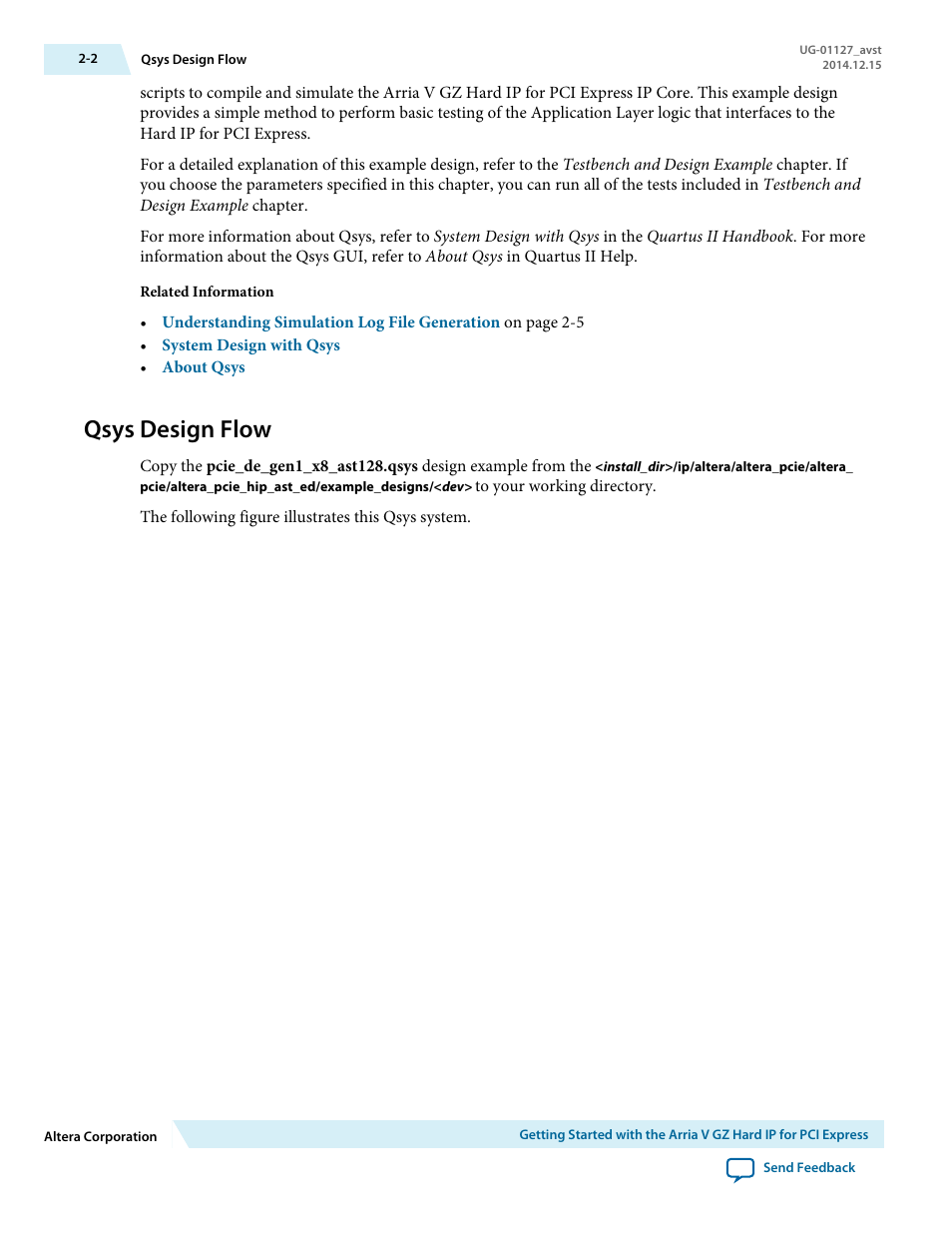 Qsys design flow | Altera Arria V GZ Avalon-ST User Manual | Page 16 / 286