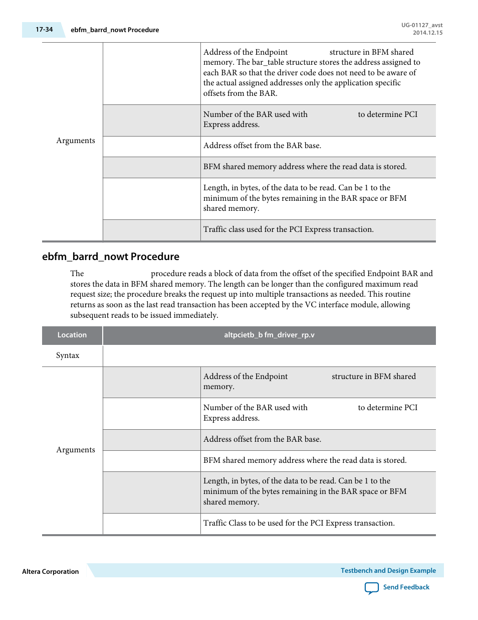 Ebfm_barrd_nowt procedure | Altera Arria V GZ Avalon-ST User Manual | Page 238 / 286