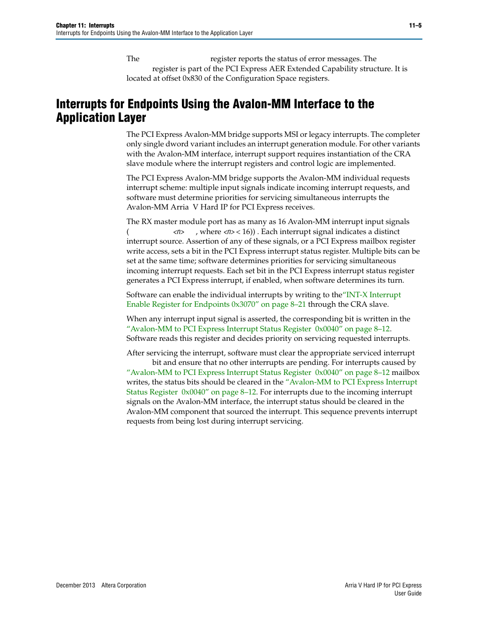 Altera Arria V Hard IP for PCI Express User Manual | Page 199 / 288