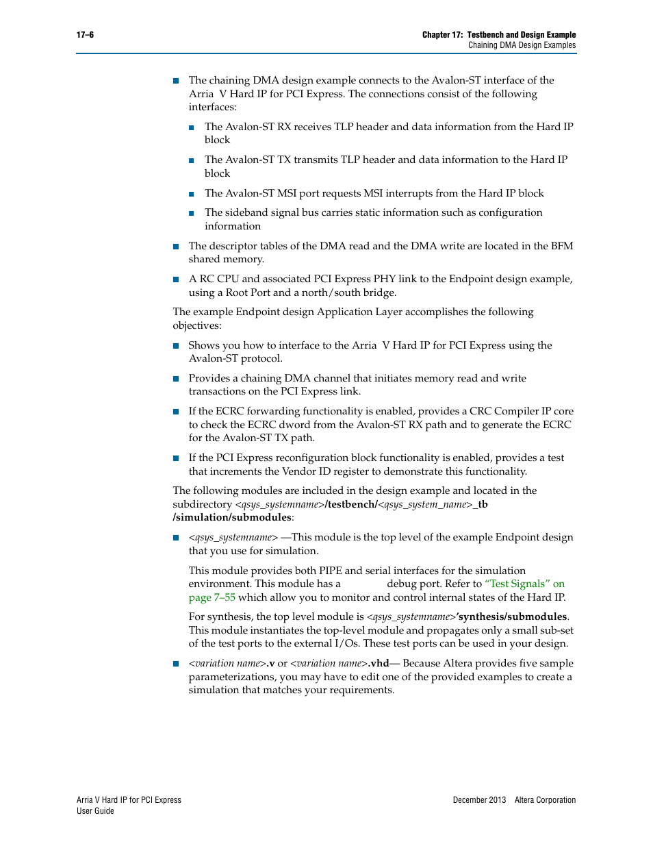 Altera Arria V Hard IP for PCI Express User Manual | Page 228 / 288
