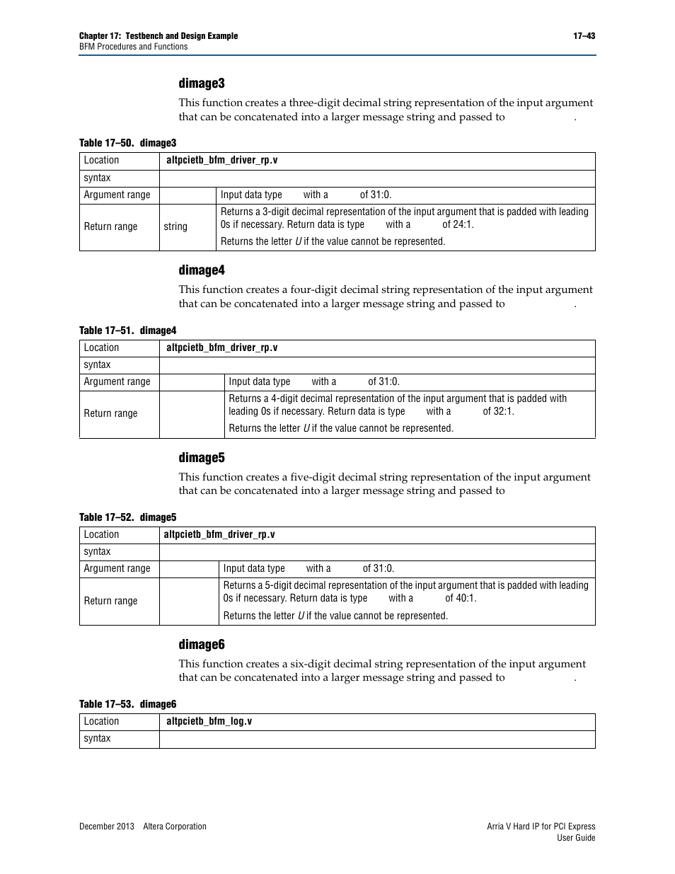 Dimage3, Dimage4, Dimage5 | Dimage6, Dimage3 –43 dimage4 –43 dimage5 –43 dimage6 –43 | Altera Arria V Hard IP for PCI Express User Manual | Page 265 / 288