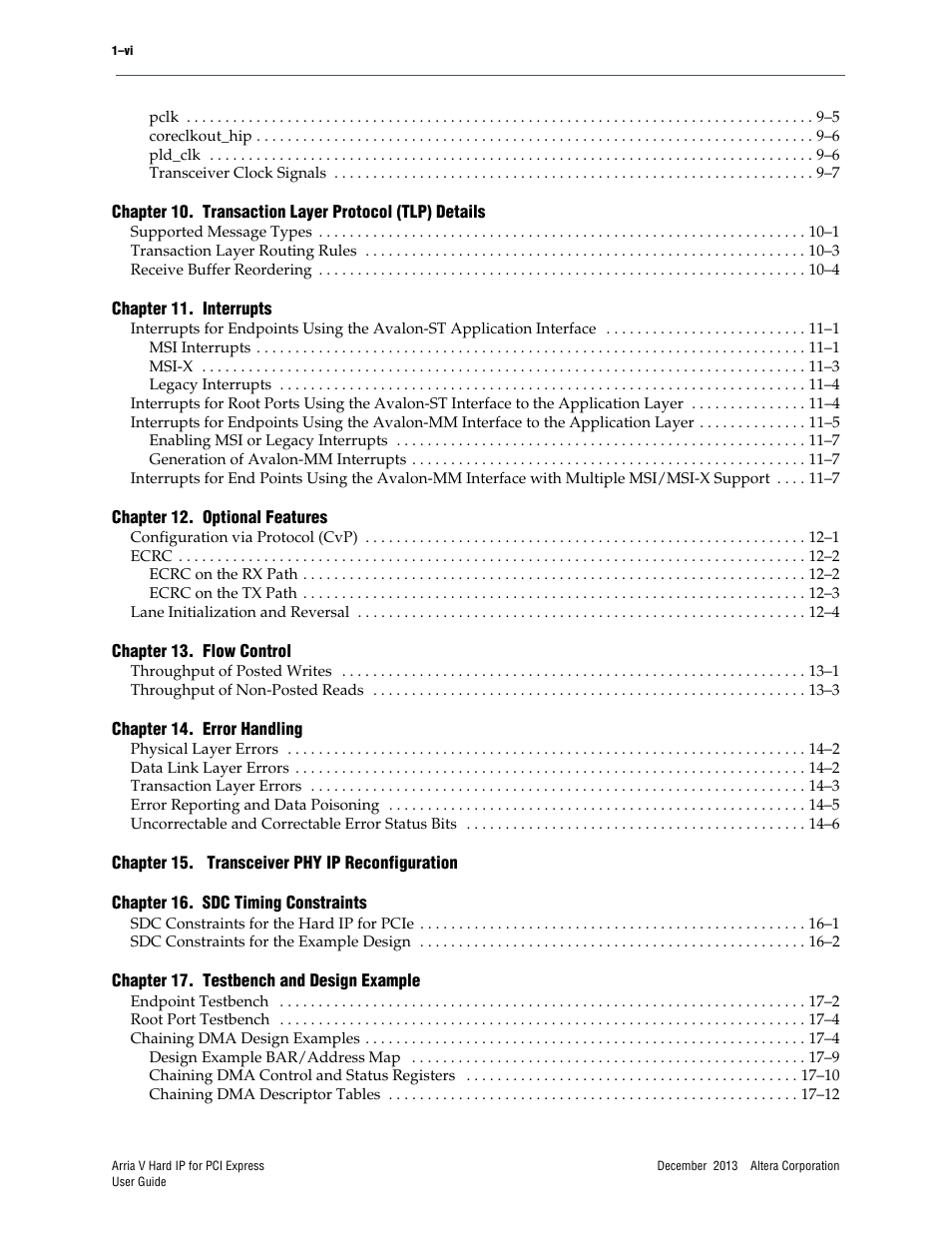 Altera Arria V Hard IP for PCI Express User Manual | Page 6 / 288