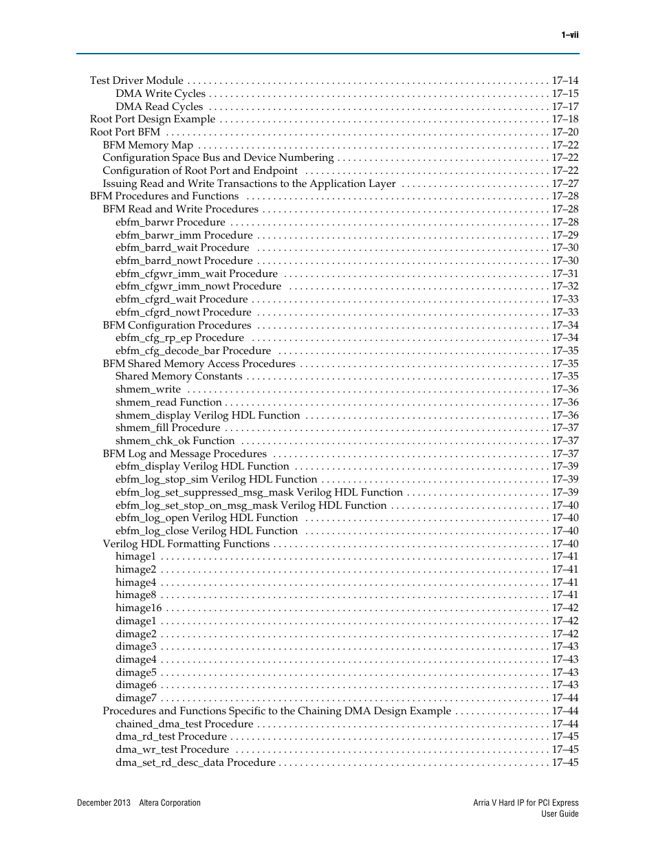 Altera Arria V Hard IP for PCI Express User Manual | Page 7 / 288