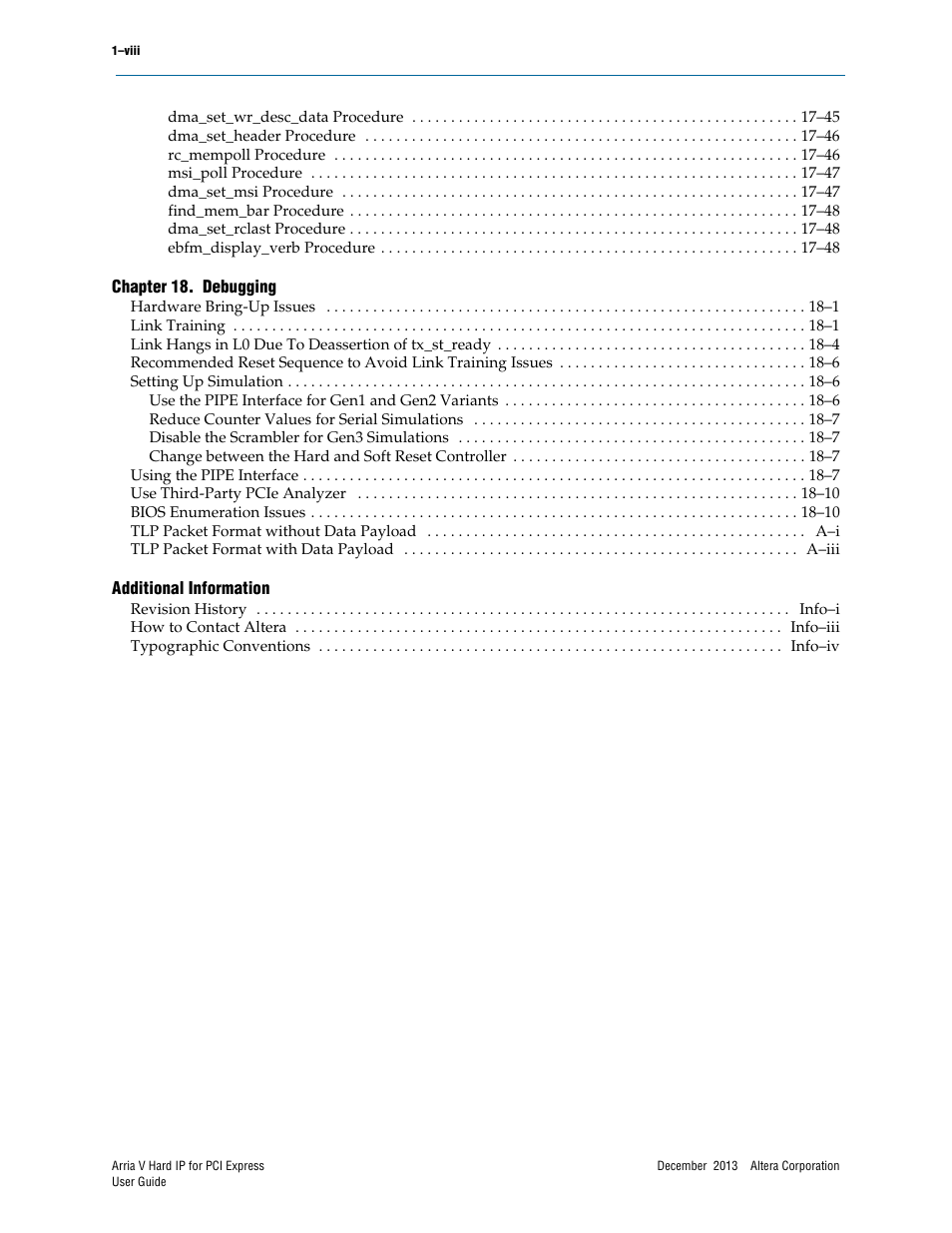 Altera Arria V Hard IP for PCI Express User Manual | Page 8 / 288