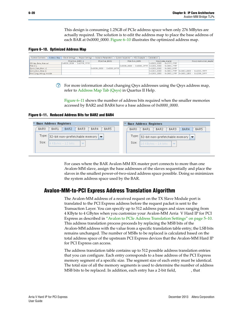 Avalon-mm-to-pci express address translation | Altera Arria V Hard IP for PCI Express User Manual | Page 94 / 288