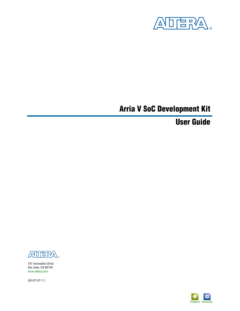 Altera Arria V SoC User Manual | 46 pages
