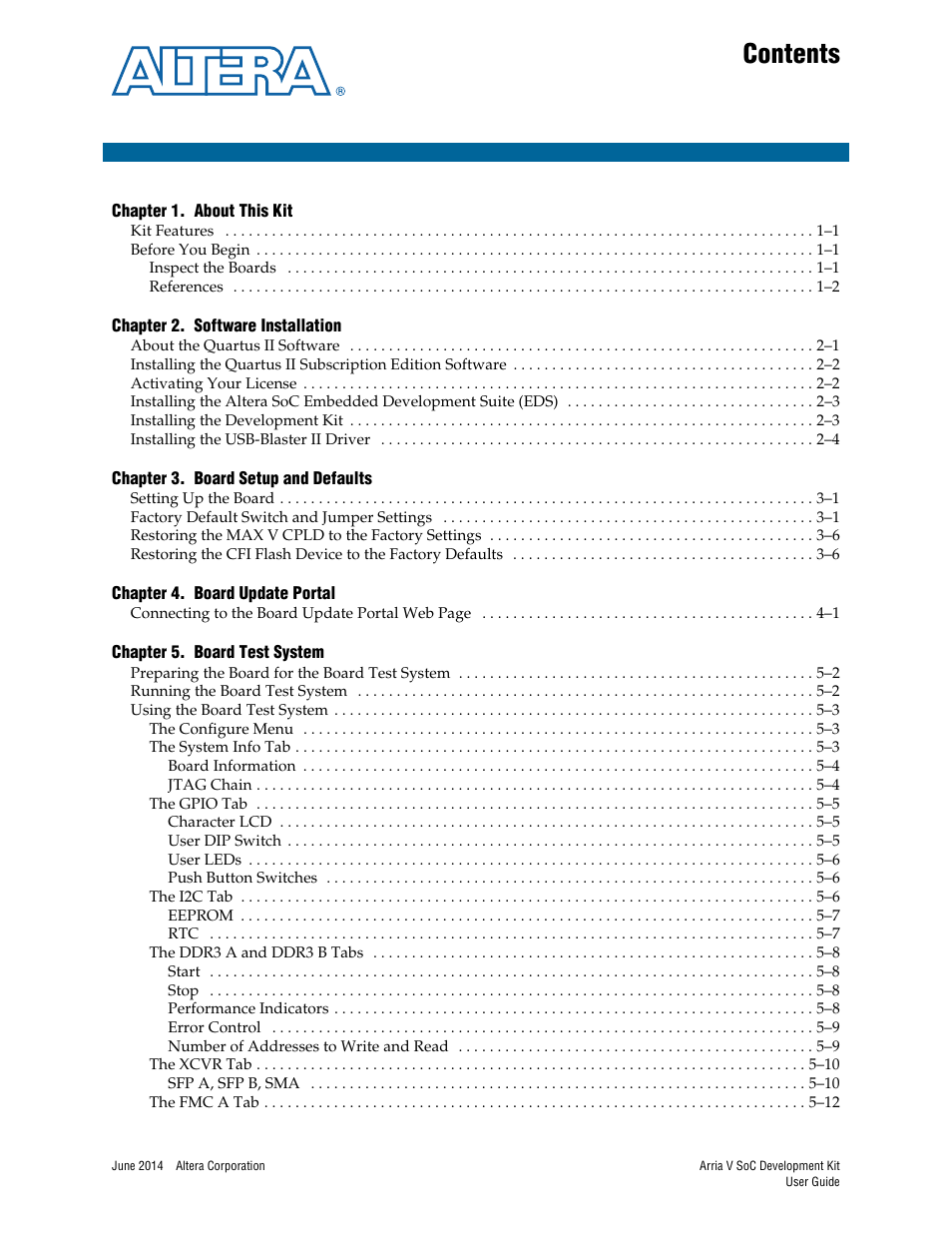 Altera Arria V SoC User Manual | Page 3 / 46