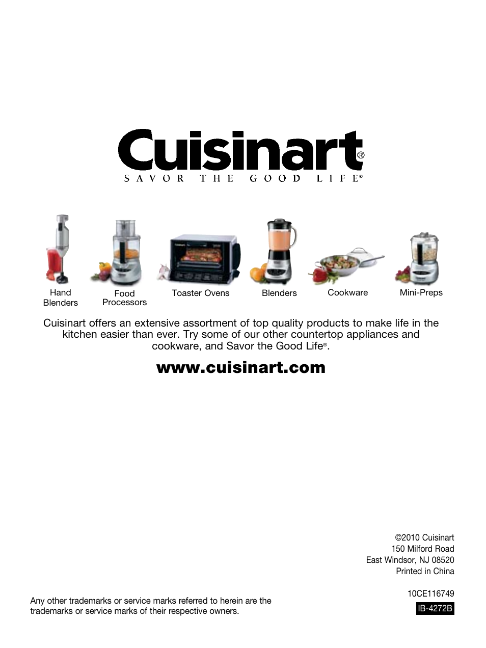 Cuisinart Sandwich Grill WM-SW2 User Manual | Page 8 / 8