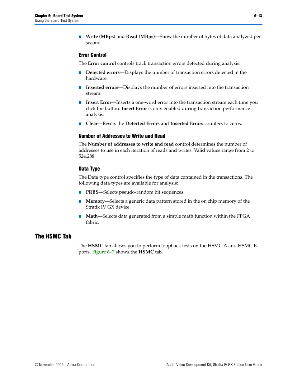 The hsmc tab | Altera Audio Video Development Kit, Stratix IV GX Edition User Manual | Page 35 / 58