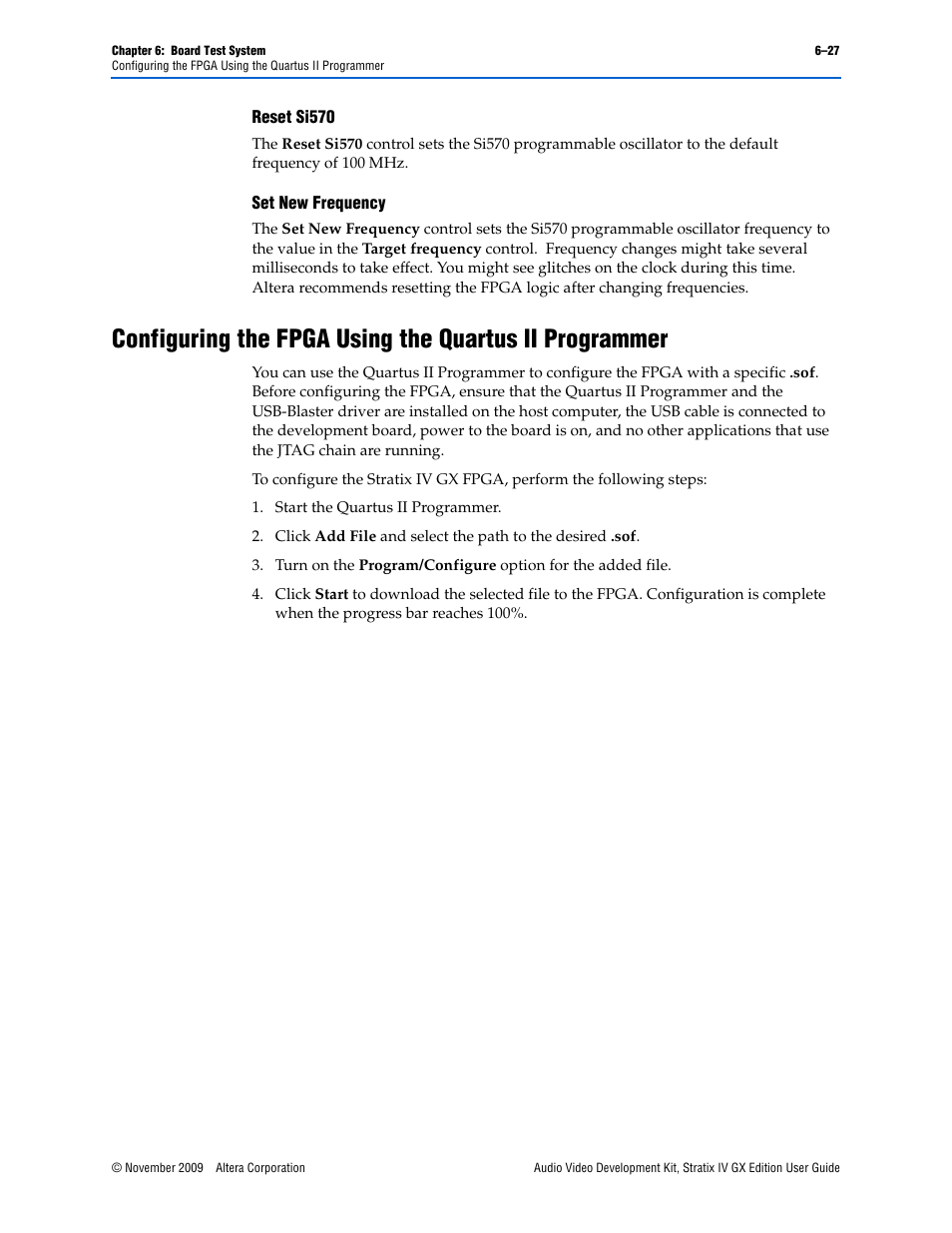 Altera Audio Video Development Kit, Stratix IV GX Edition User Manual | Page 49 / 58