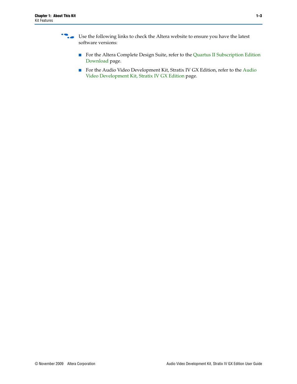 Altera Audio Video Development Kit, Stratix IV GX Edition User Manual | Page 9 / 58