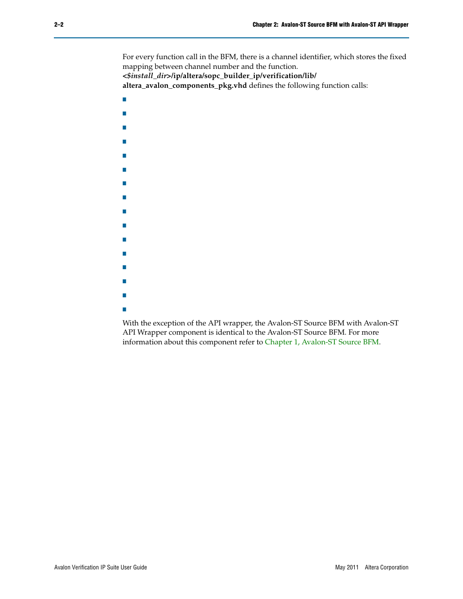 Altera Avalon Verification IP Suite User Manual | Page 100 / 178