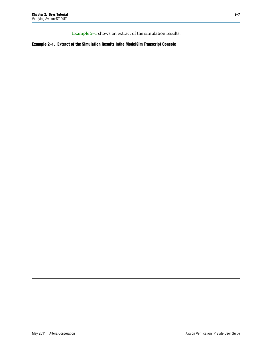 Altera Avalon Verification IP Suite User Manual | Page 174 / 178