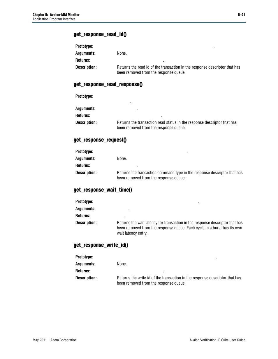 Get_response_read_id(), Get_response_read_response(), Get_response_request() | Get_response_wait_time(), Get_response_write_id() | Altera Avalon Verification IP Suite User Manual | Page 84 / 178