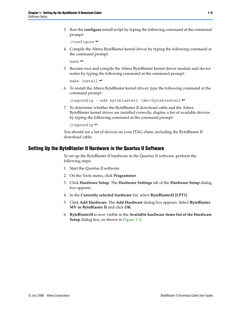 Altera ByteBlaster II User Manual | Page 13 / 26