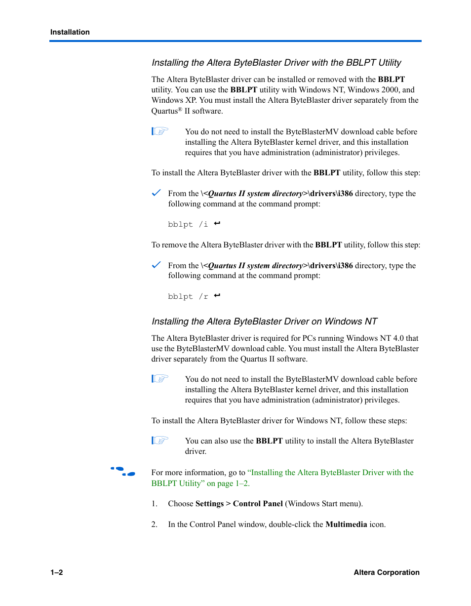 Altera ByteBlasterMV User Manual | Page 10 / 26