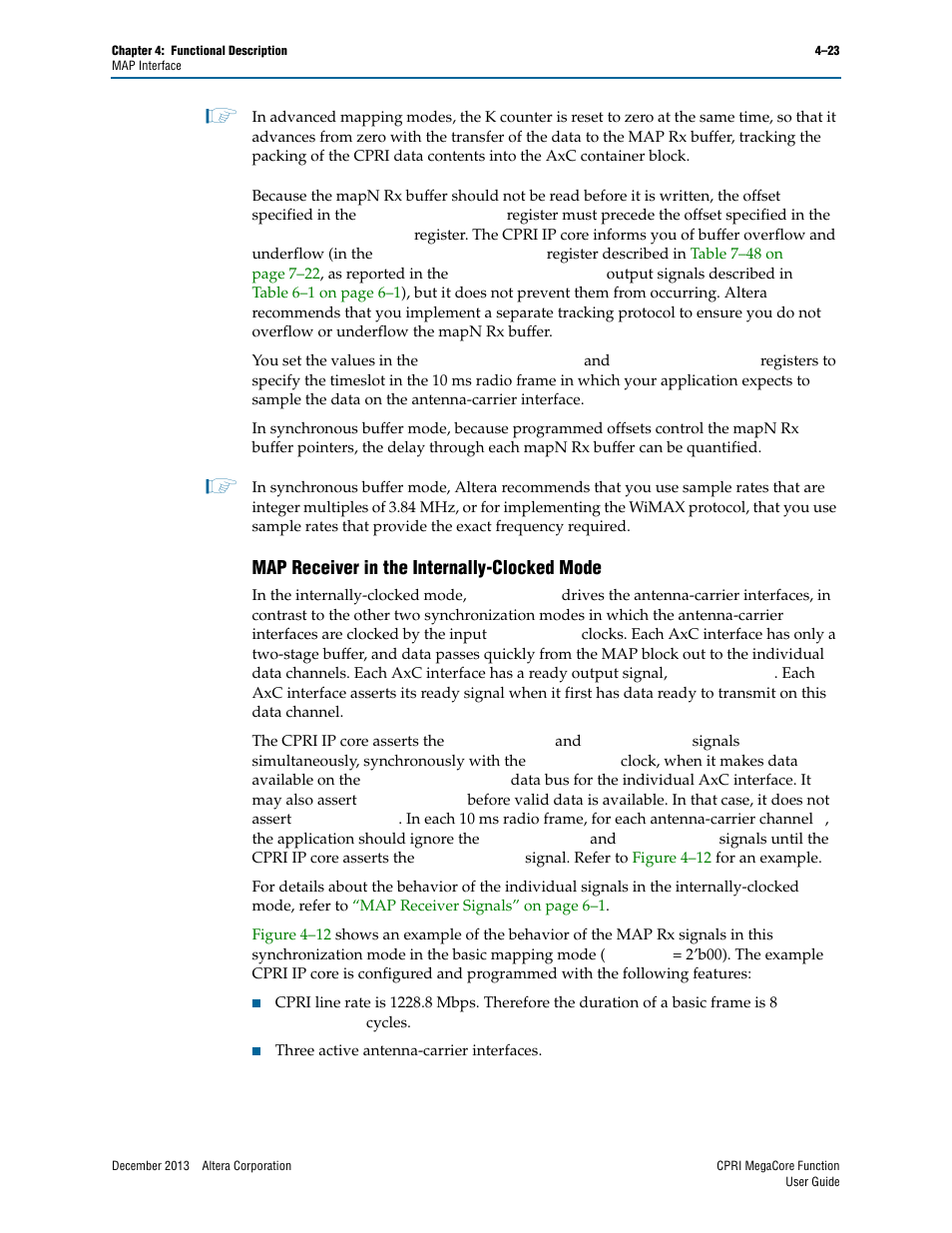 Map receiver in the internally-clocked mode, Map receiver in the internally-clocked mode –23 | Altera CPRI IP Core User Manual | Page 55 / 220