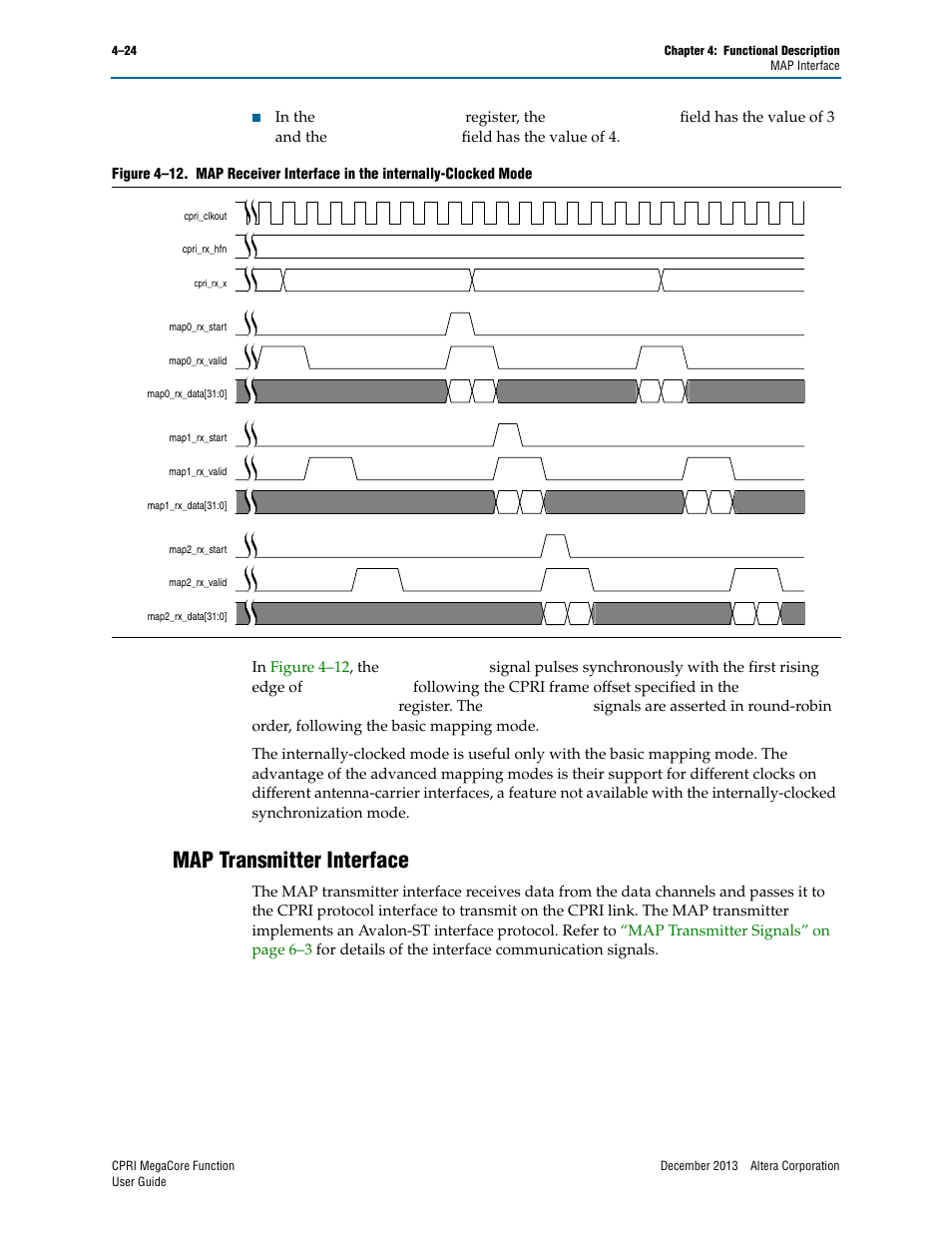 Map transmitter interface, Map transmitter interface –24, Figure 4–12 | Altera CPRI IP Core User Manual | Page 56 / 220