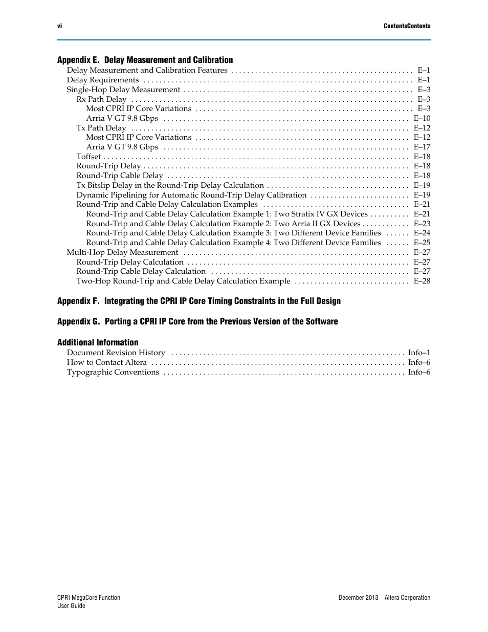 Altera CPRI IP Core User Manual | Page 6 / 220