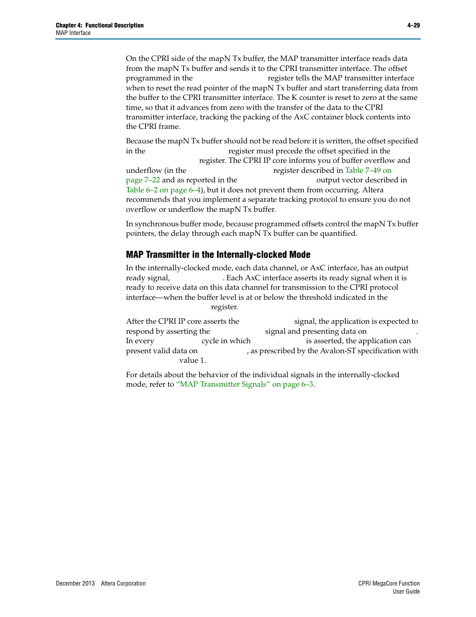 Map transmitter in the internally-clocked mode, Map transmitter in the internally-clocked mode –29 | Altera CPRI IP Core User Manual | Page 61 / 220