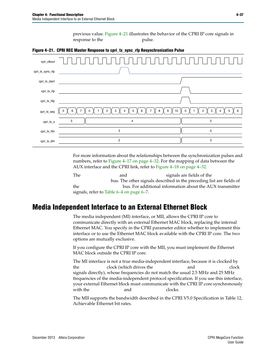 Media independent interface to an external | Altera CPRI IP Core User Manual | Page 69 / 220