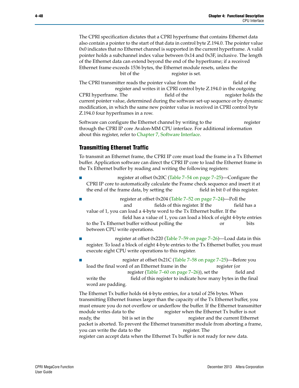 Transmitting ethernet traffic, Transmitting ethernet traffic –48 | Altera CPRI IP Core User Manual | Page 80 / 220