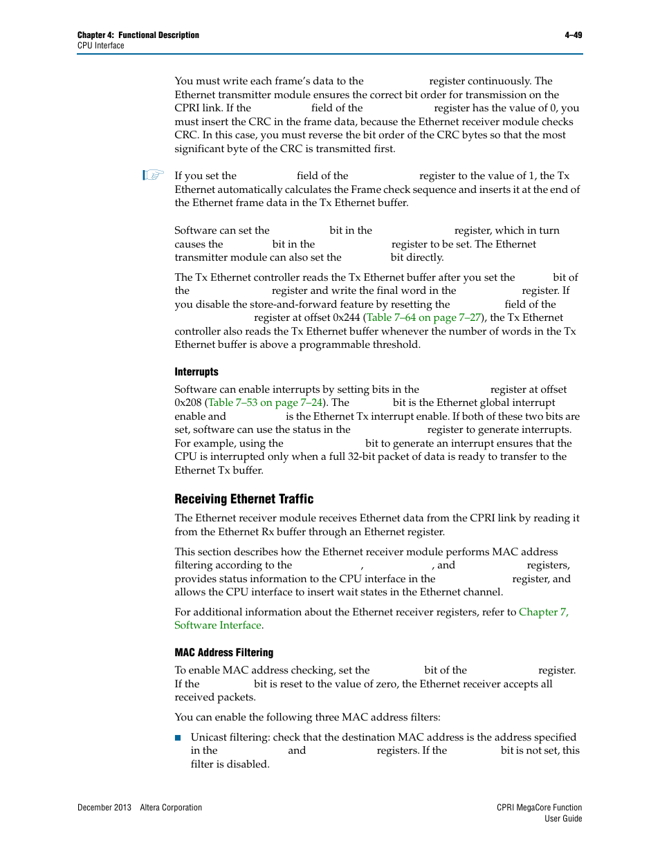 Receiving ethernet traffic, Receiving ethernet traffic –49 | Altera CPRI IP Core User Manual | Page 81 / 220