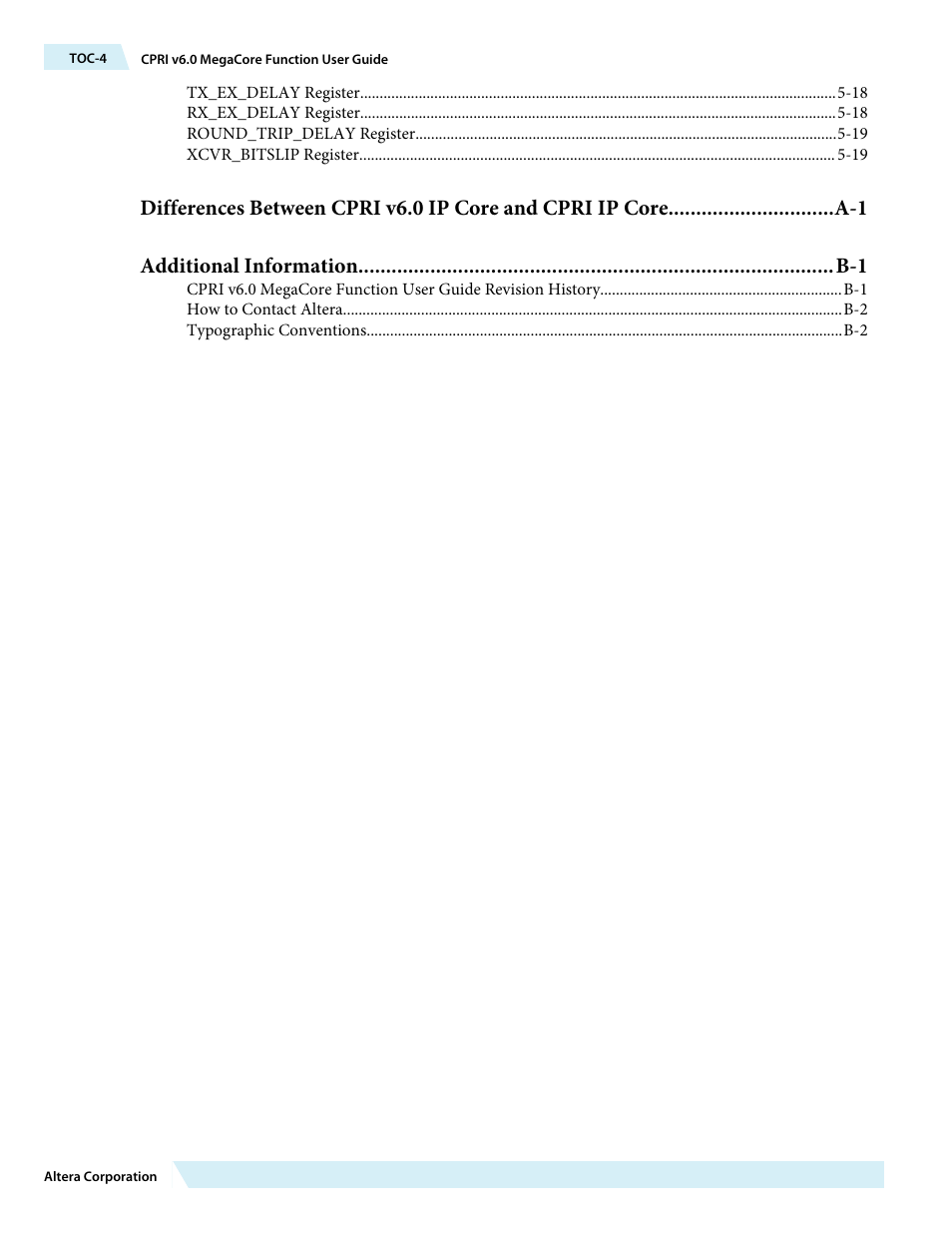 Altera CPRI v6.0 MegaCore Function User Manual | Page 4 / 115
