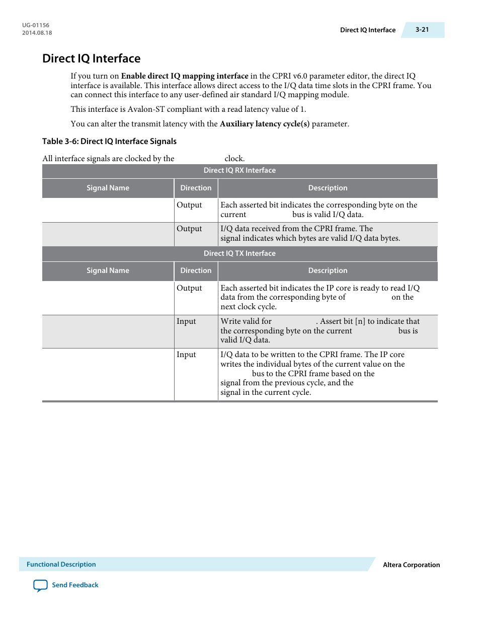 Direct iq interface, Direct iq interface -21 | Altera CPRI v6.0 MegaCore Function User Manual | Page 51 / 115