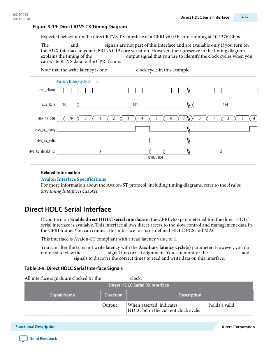Direct hdlc serial interface, Direct hdlc serial interface -27 | Altera CPRI v6.0 MegaCore Function User Manual | Page 57 / 115