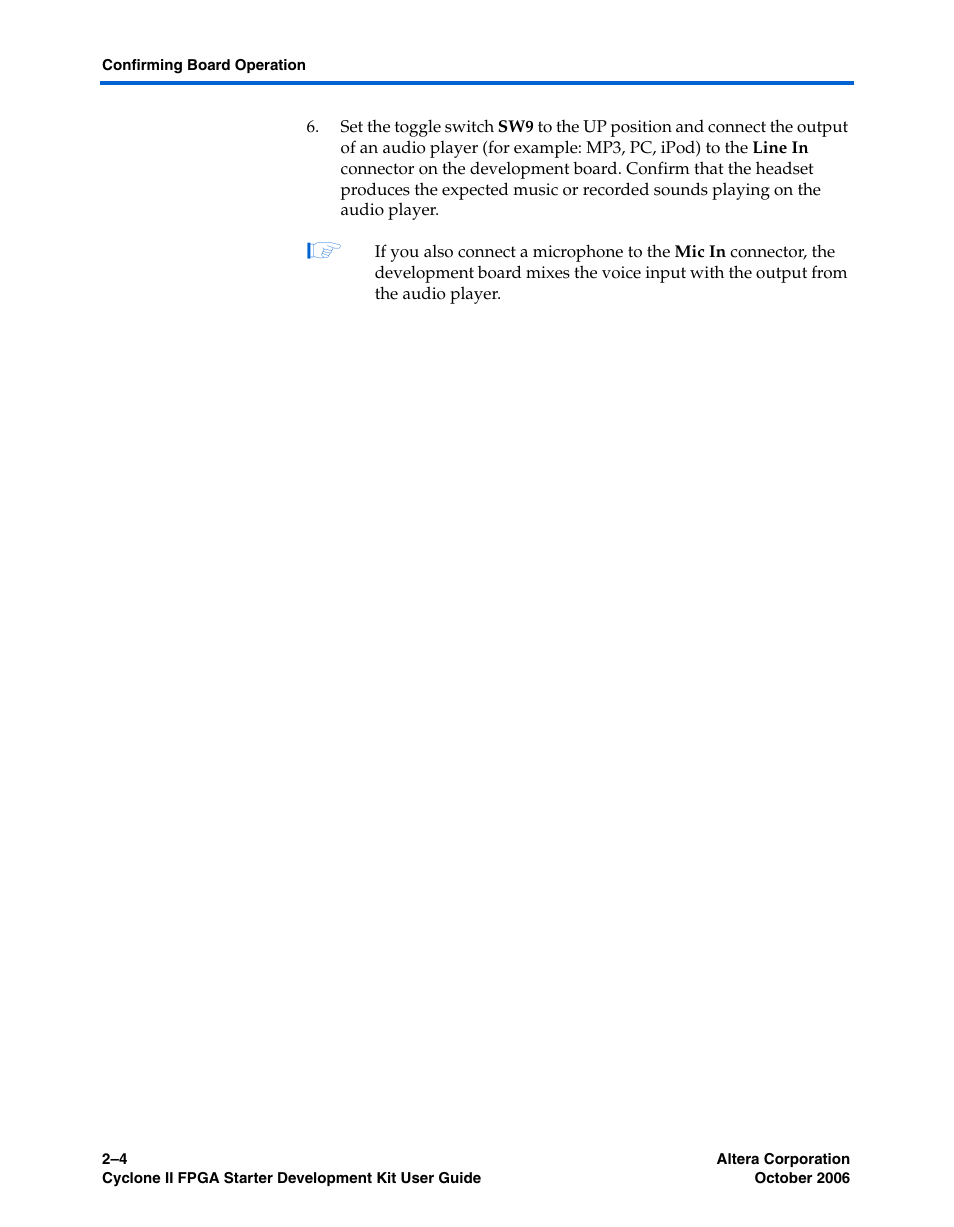 Altera Cyclone II FPGA Starter User Manual | Page 18 / 50