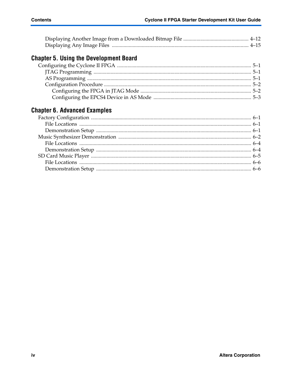 Altera Cyclone II FPGA Starter User Manual | Page 4 / 50