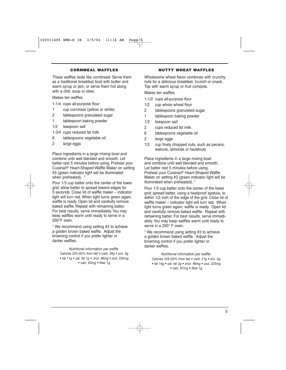 Cuisinart WMR-H User Manual | Page 5 / 8