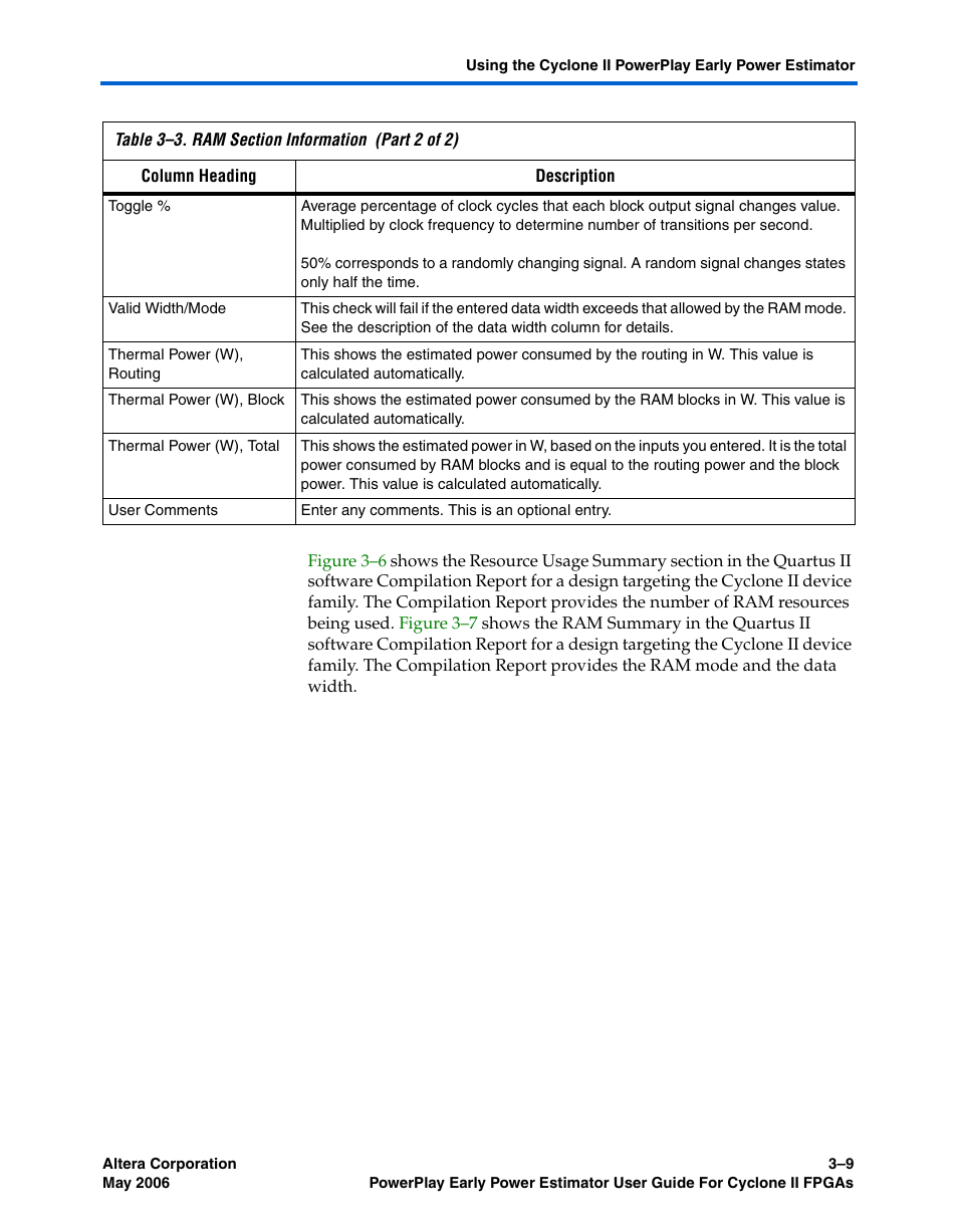 Altera Cyclone II PowerPlay Early Power Estimator User Manual | Page 25 / 48