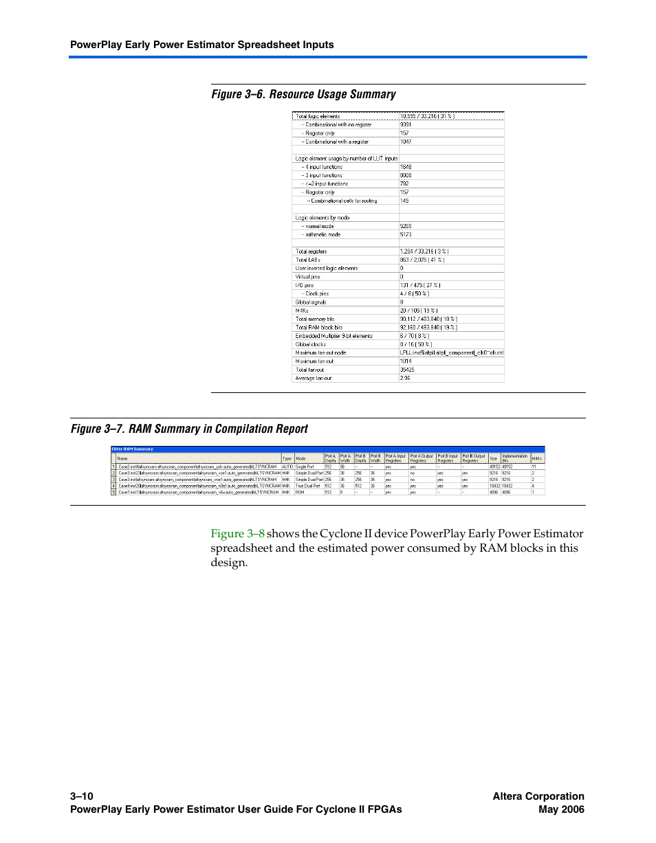 Altera Cyclone II PowerPlay Early Power Estimator User Manual | Page 26 / 48
