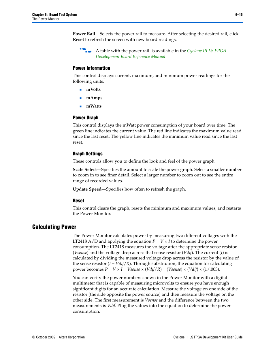 Calculating power | Altera Cyclone III LS FPGA User Manual | Page 33 / 42