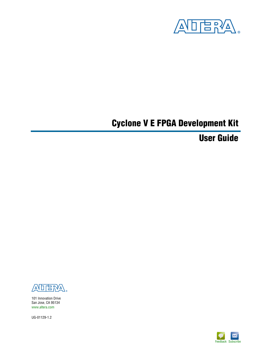 Altera Cyclone V E FPGA User Manual | 38 pages